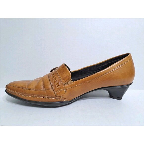 Pikolinos Women's 8.5-9 Slip On Low Heel Loafer Pumps Brown Leather Southwest - Picture 3 of 10